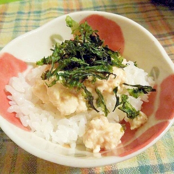 【離乳食にも♪】簡単☆お豆腐と海苔のっけごはん